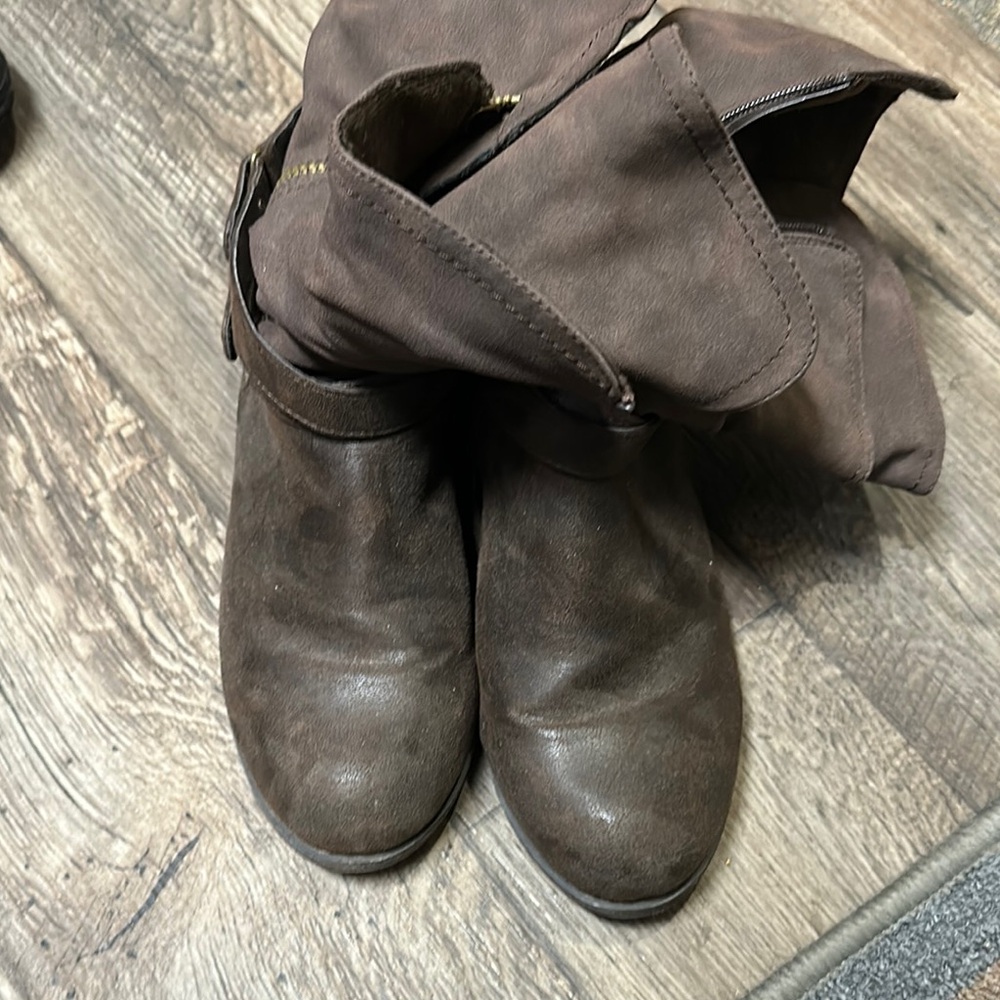 Lane Bryant Brown Ankle Boots